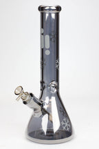 14" Infyniti Snowflake 7 mm metallic glass bong ( GP1589 )