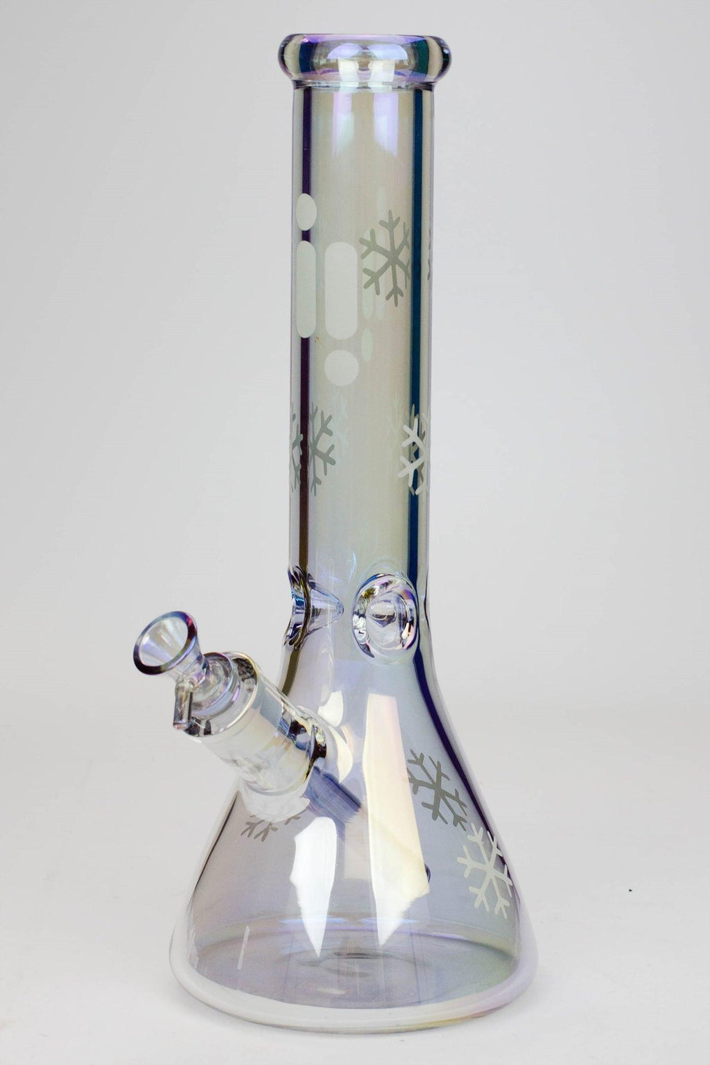 14" Infyniti Snowflake 7 mm metallic glass bong ( GP1589 )