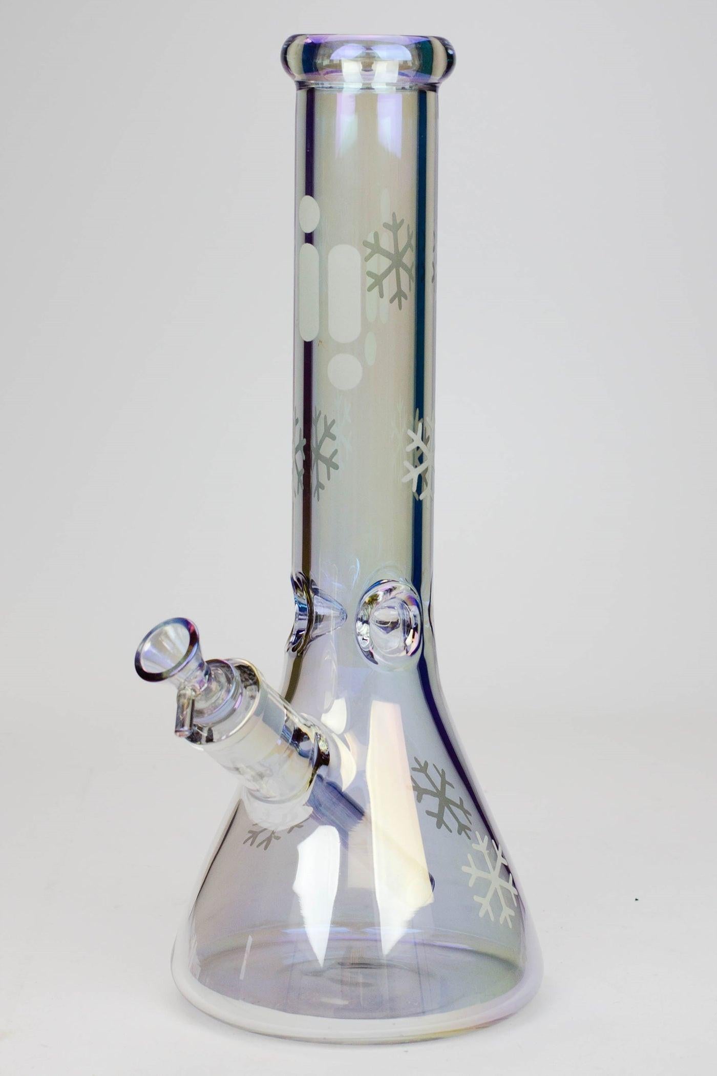 14" Infyniti Snowflake 7 mm metallic glass bong ( GP1589 )