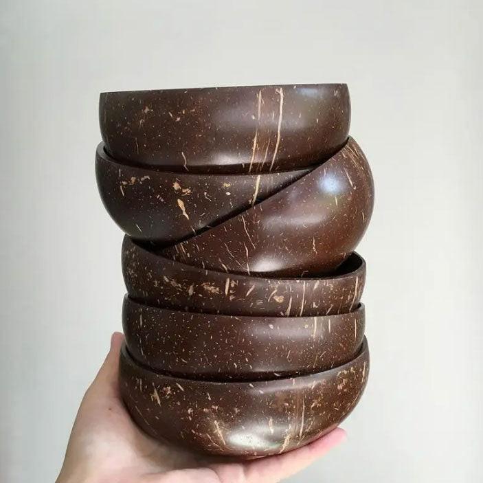 Organic Coconut shell  "Don't Panic It's Organic" Mixing Bowls Secondary image