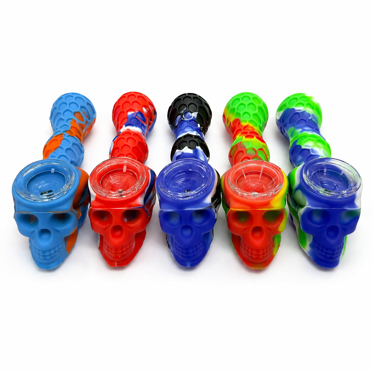 4.5" Skull Head Silicone pipe Main image