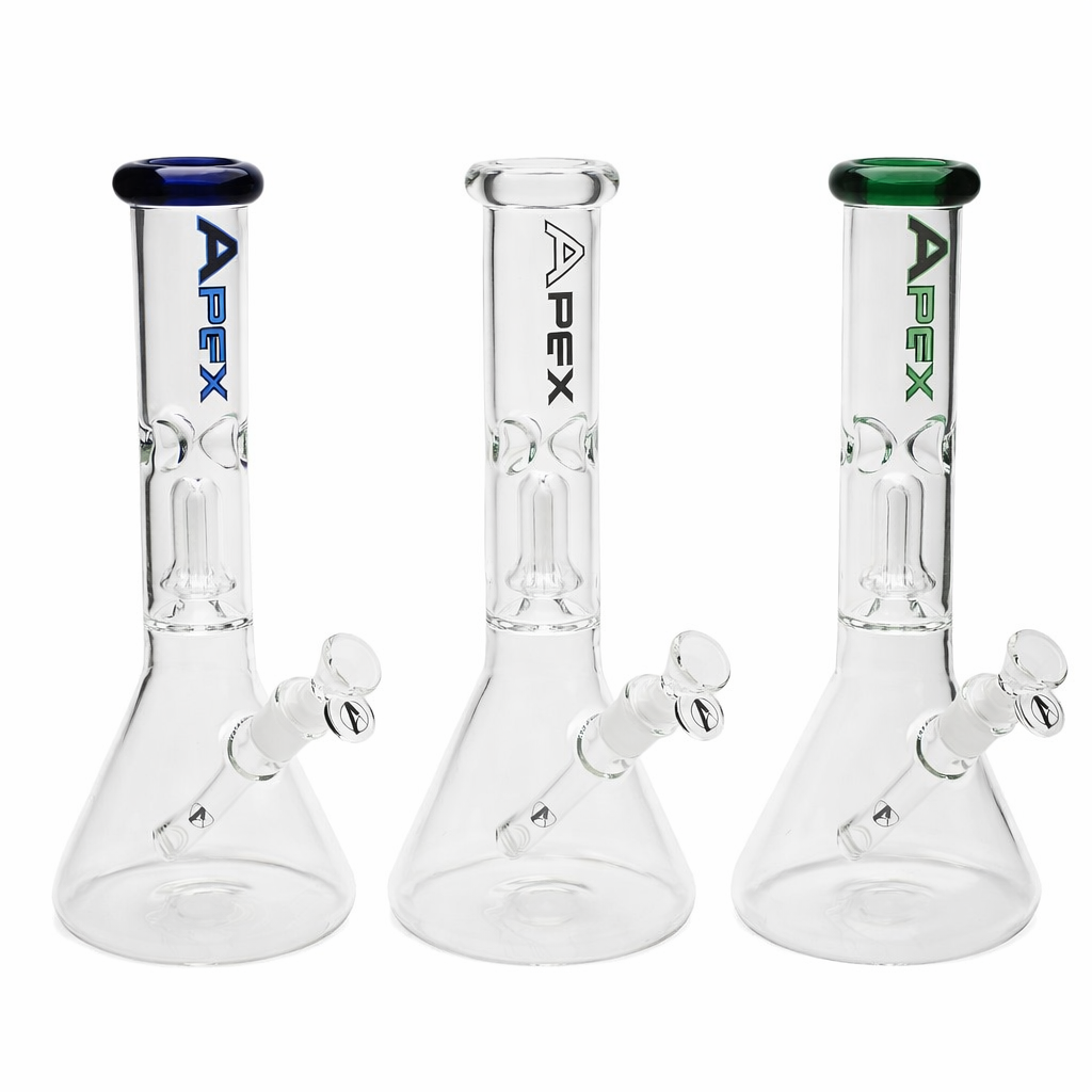 Apex | 12" Full Size Single Dome Perculator Beaker Glass Bong Main image