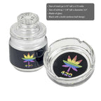 ASHTRAY AND STASH JAR SET - RAINBOW LEAF DESIGN