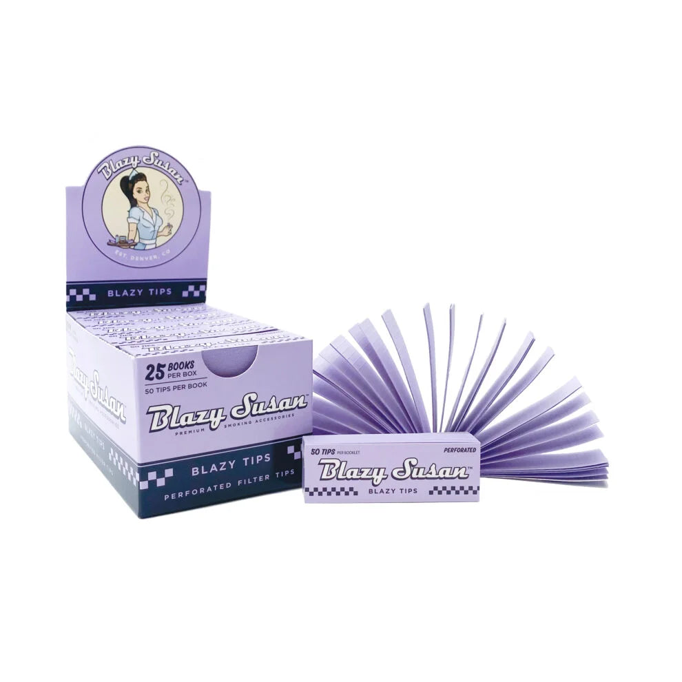Blazy Susan |  Purple Filter Tips Box of 25 Main image