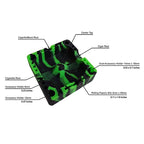 Herbhuggers | Premium Silicone Ashtray Featuring Center Tap Ash and Glassware Clearer with Accessory Organizing Slot Holders