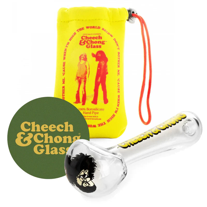 Cheech & Chong® Glass | 4.5" Bloat On Hand Pipe W/Ash Catcher Mouthpiece Secondary image