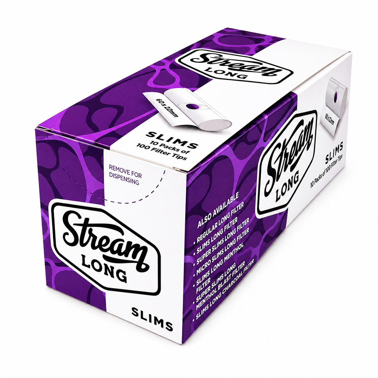 STREAM | Slims Long RYO Filters Display Carton - 10 Bags (Mono Type) Secondary image