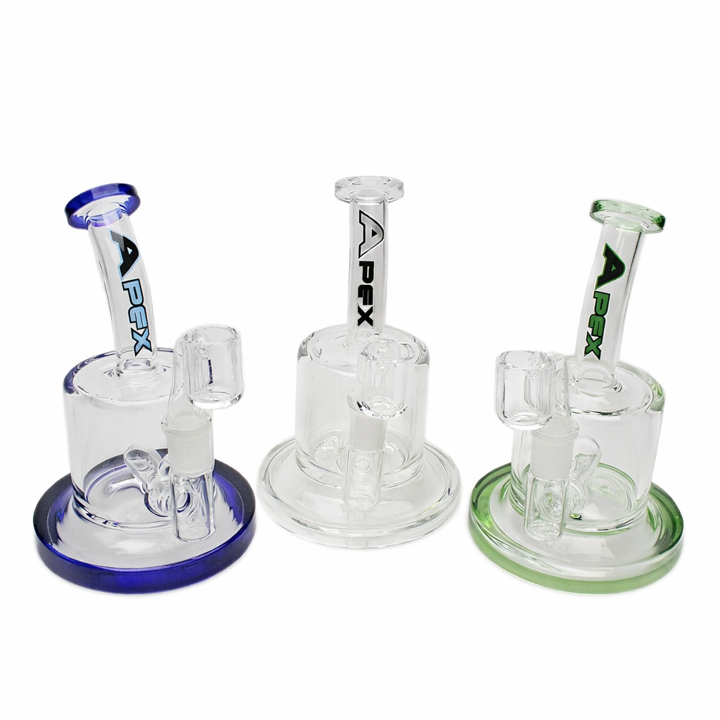 Apex | 4" Mini Inline Glass Concentrate Rig  with Banger (Blue) Secondary image