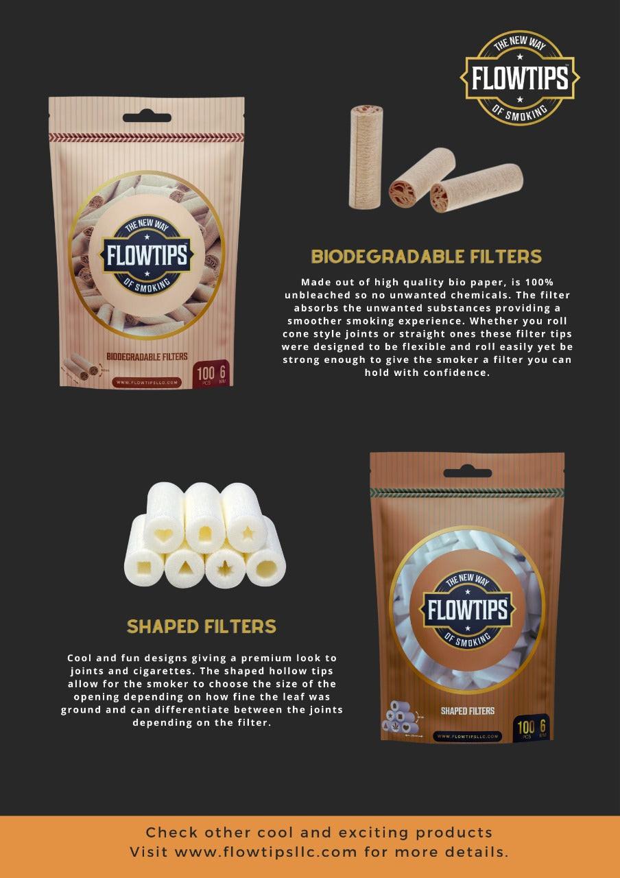 FLOWTIPS-BIODEGRADABLE FILTER Box of 10