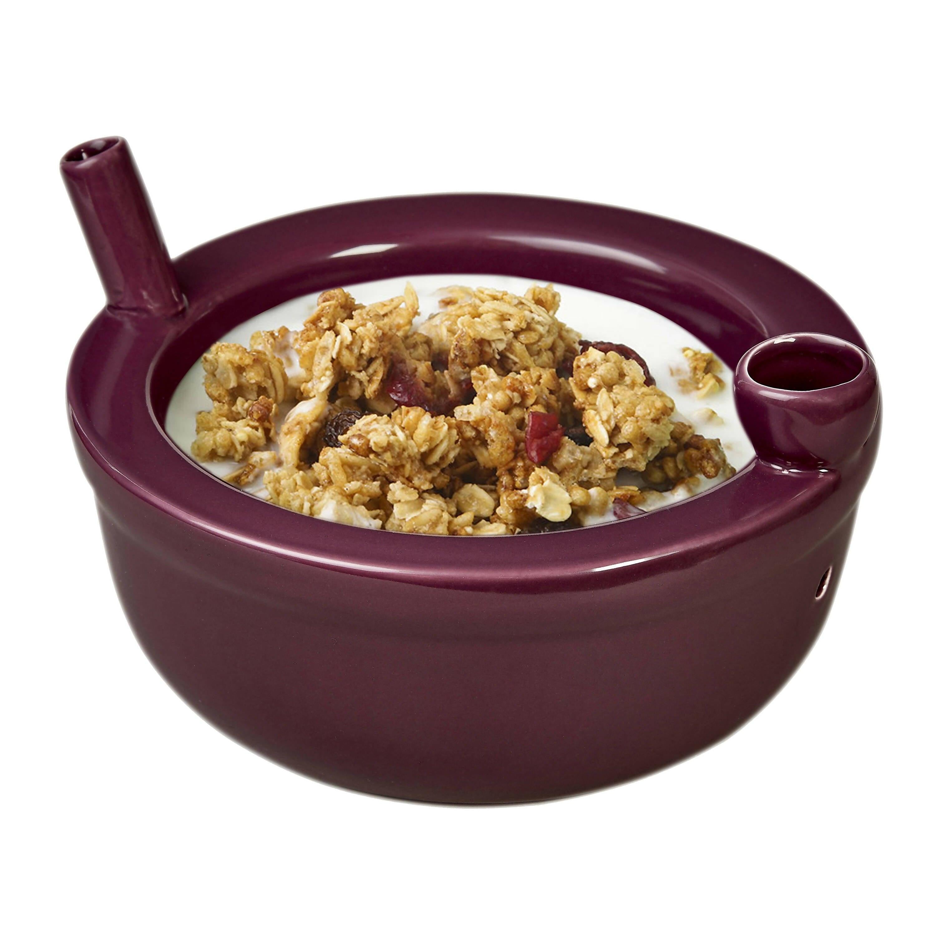 NOVELTY ROAST & TOAST CEREAL BOWL - PLUM COLOR Main image