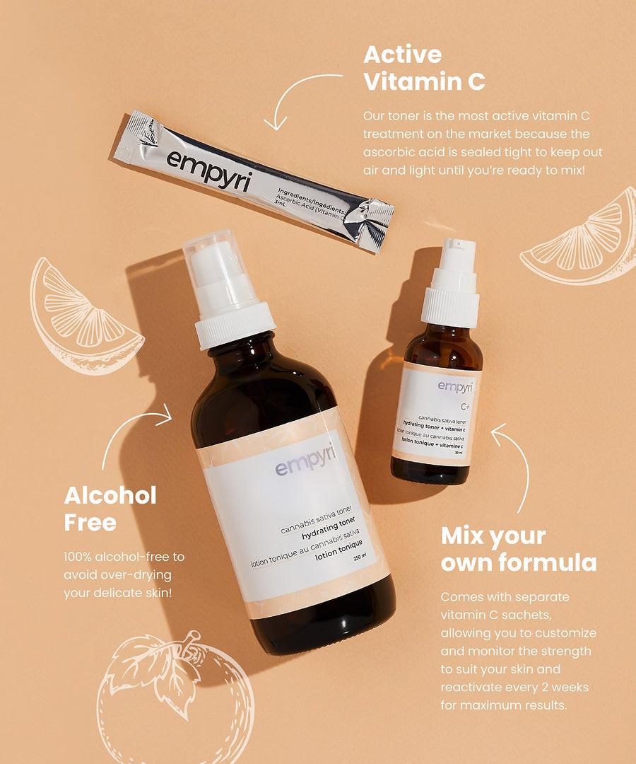 empyri - hydrating hemp toner + vitamin C for acne-prone skin