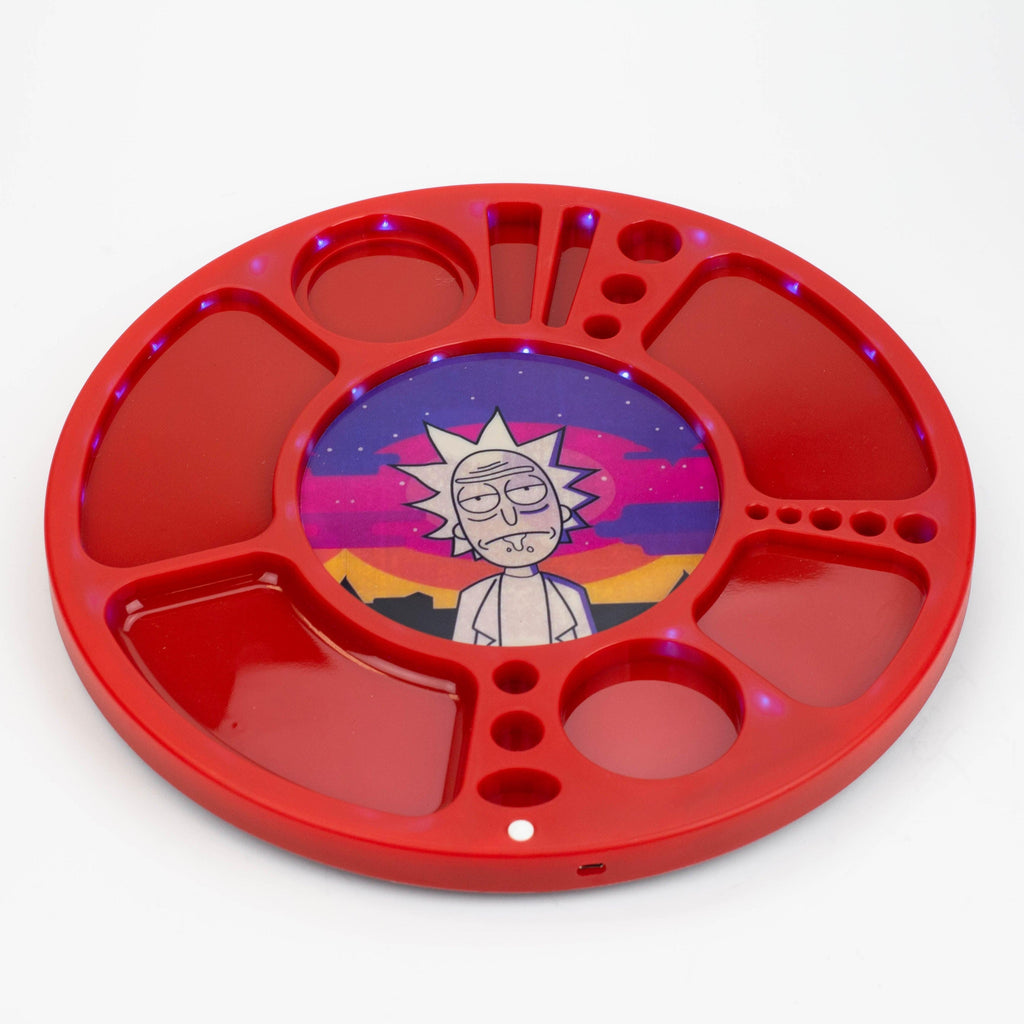 Multifunctional 360 Degree Rotating Led Spinning Rolling Tray