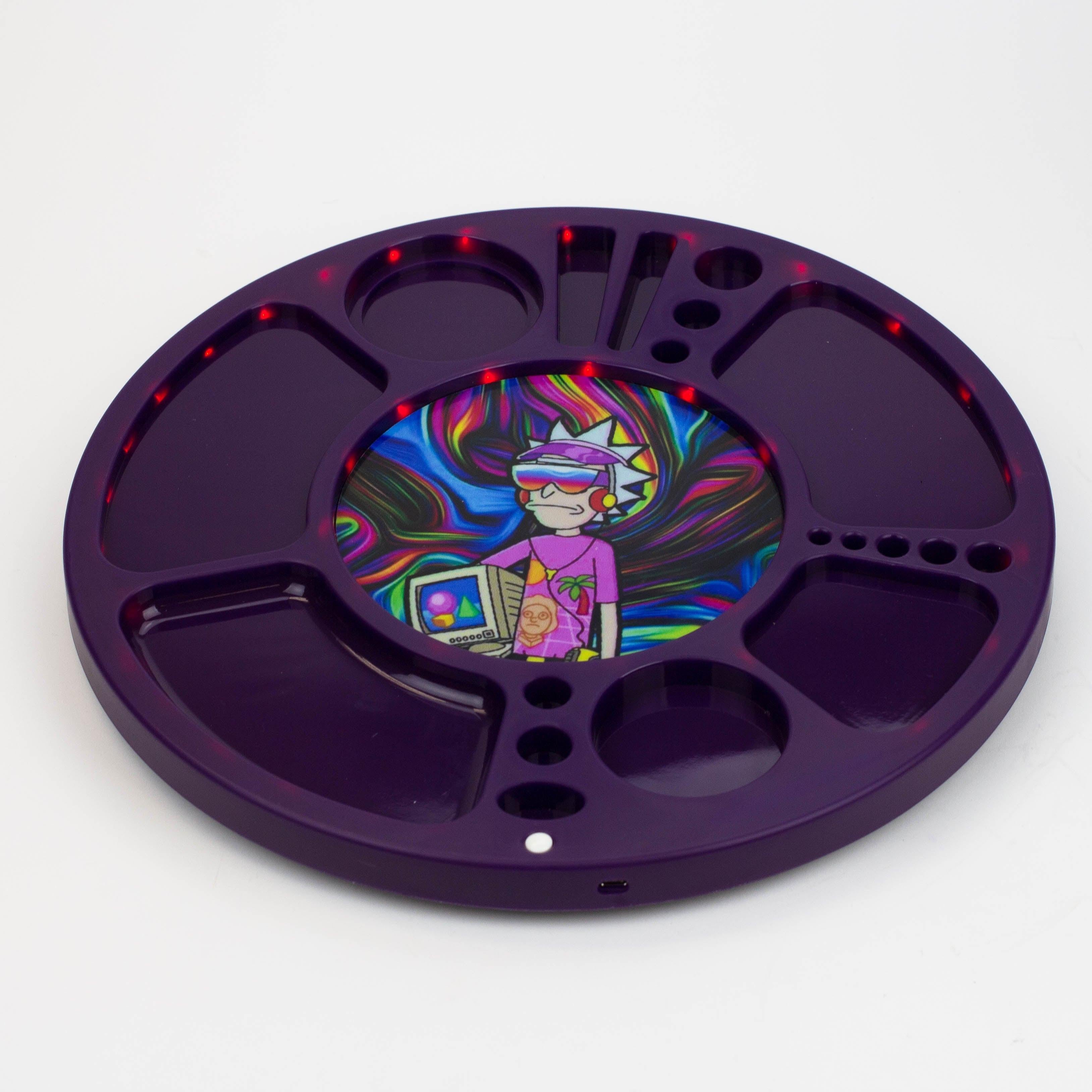 Multifunctional 360 Degree Rotating Led Spinning Rolling Tray Secondary image