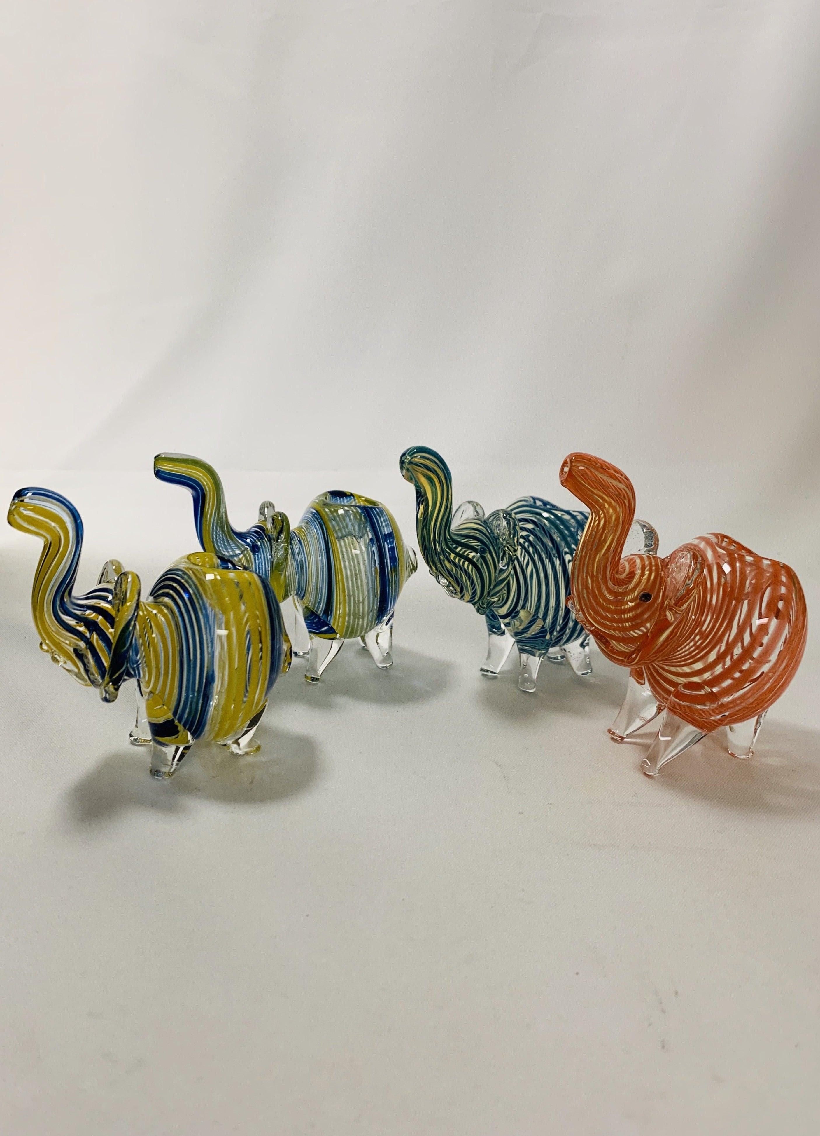 Standing elephant glass hand pipe Main image