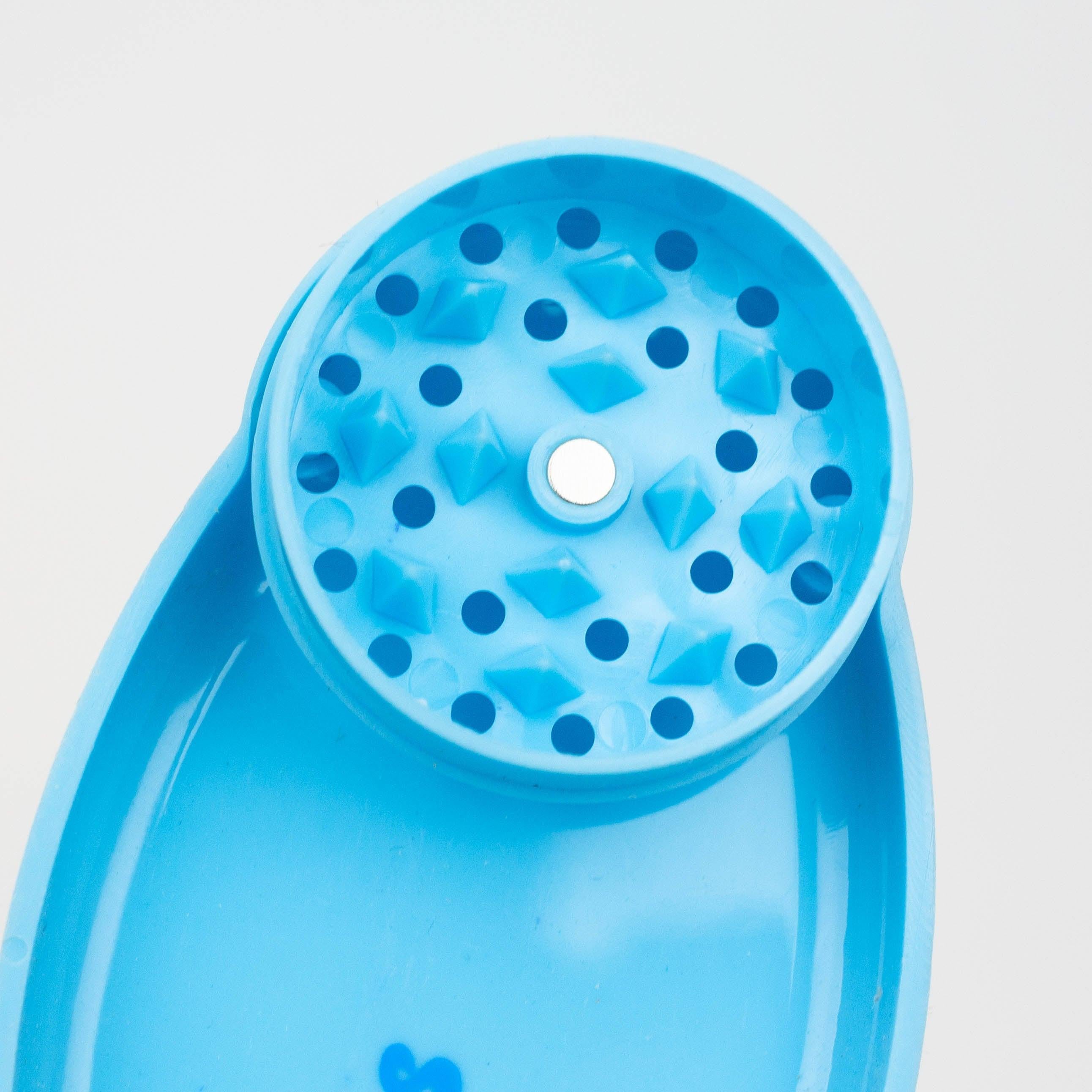 Plastic Grinder with mini leaf shape tray Box of 12