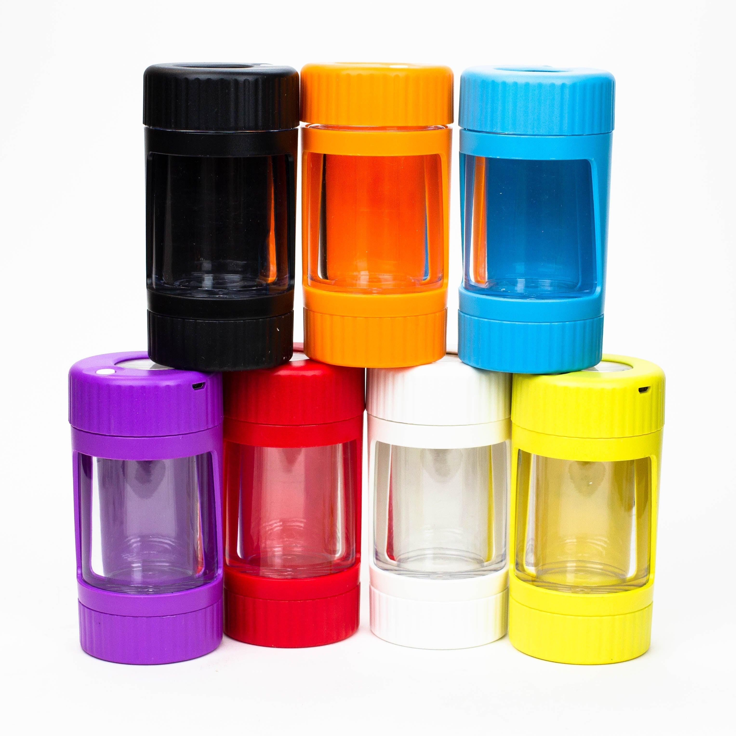 4-in-1 LED Magnify Jar with a grinder and one hitter Main image