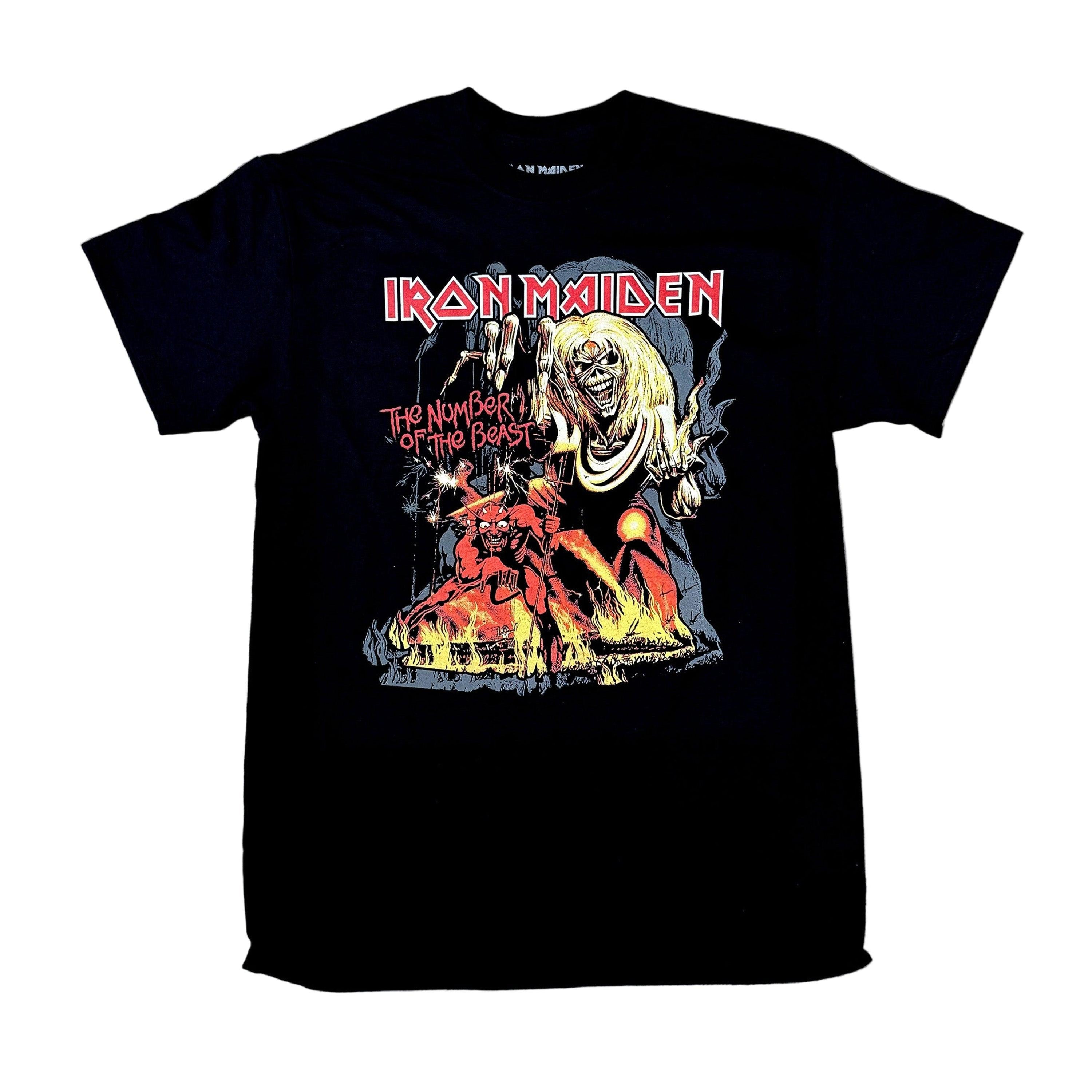 Iron Maiden | “The Number of the Beast” Short Sleeve Men’s Black T-Shirt – Officially Licensed Rock Band Tee Main image