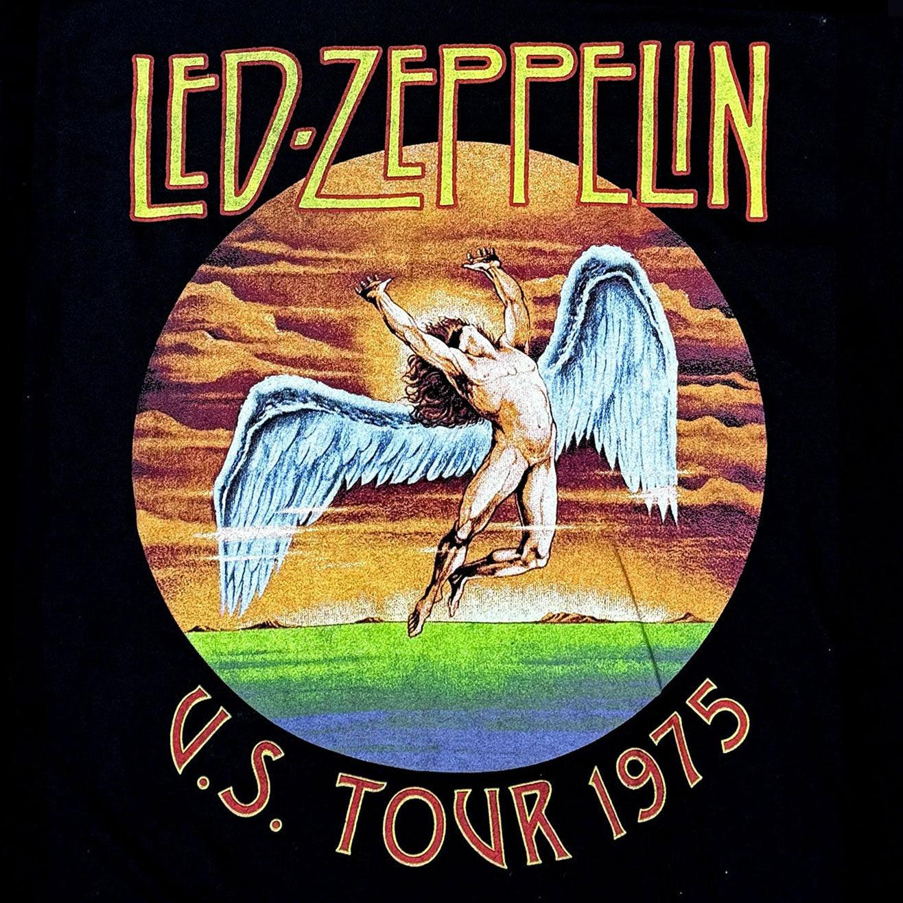 Led Zeppelin | "Swan 77 Distressed" Men's T-Shirt Black - Officially Licensed Secondary image