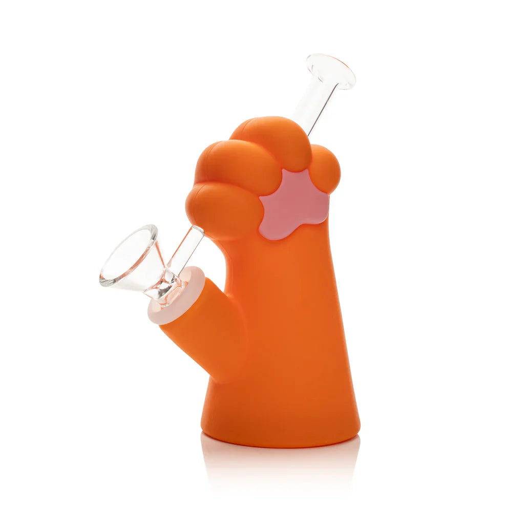 LIT® Silicone | 6" Garfield Cat Paw Water Pipe [TS220OR]