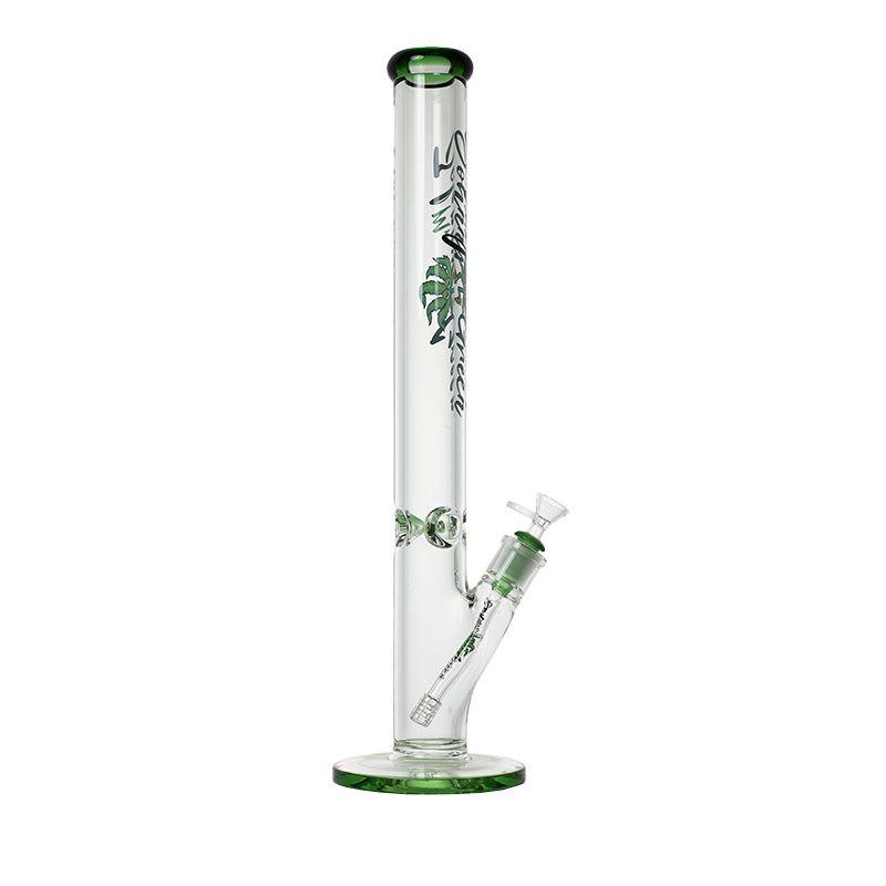 Johnny Green | 20″ 9mm Straight Tube with Grid Percolator Slide – Green (MJG-014)