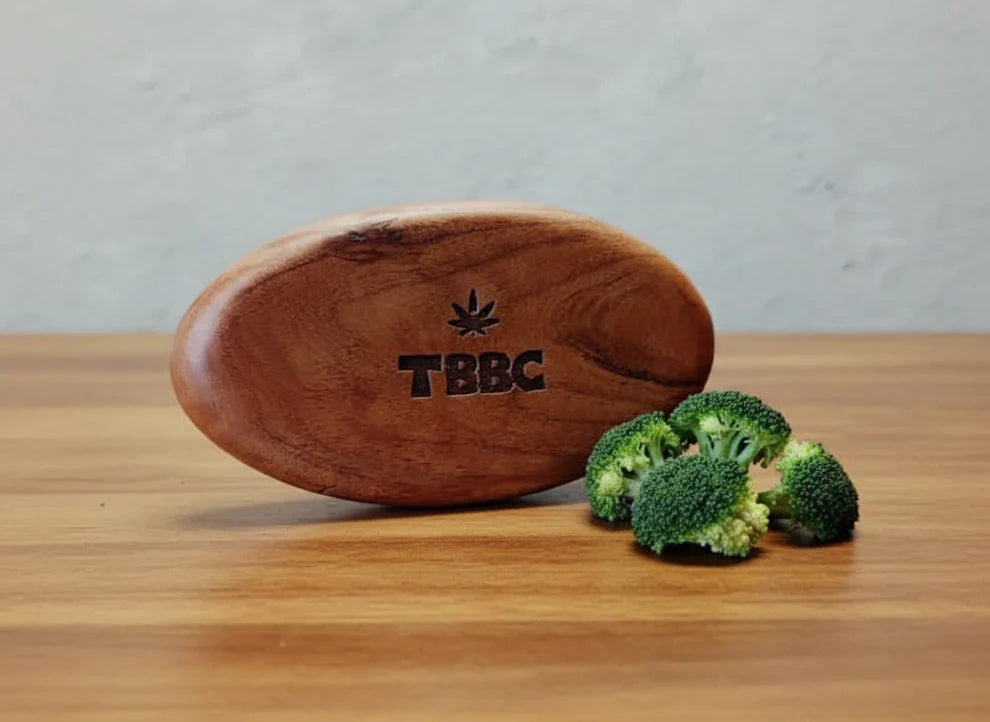TBBC | Natural Hardwood oval Rolling Tray