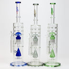 17" H2O dual diffuser glass water bong [H2O-5002]