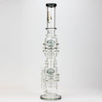 21" H2O  Dual percolator glass water bong [H2O-5004]