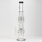 21" H2O  Dual percolator glass water bong [H2O-5004]