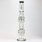21" H2O  Dual percolator glass water bong [H2O-5004]