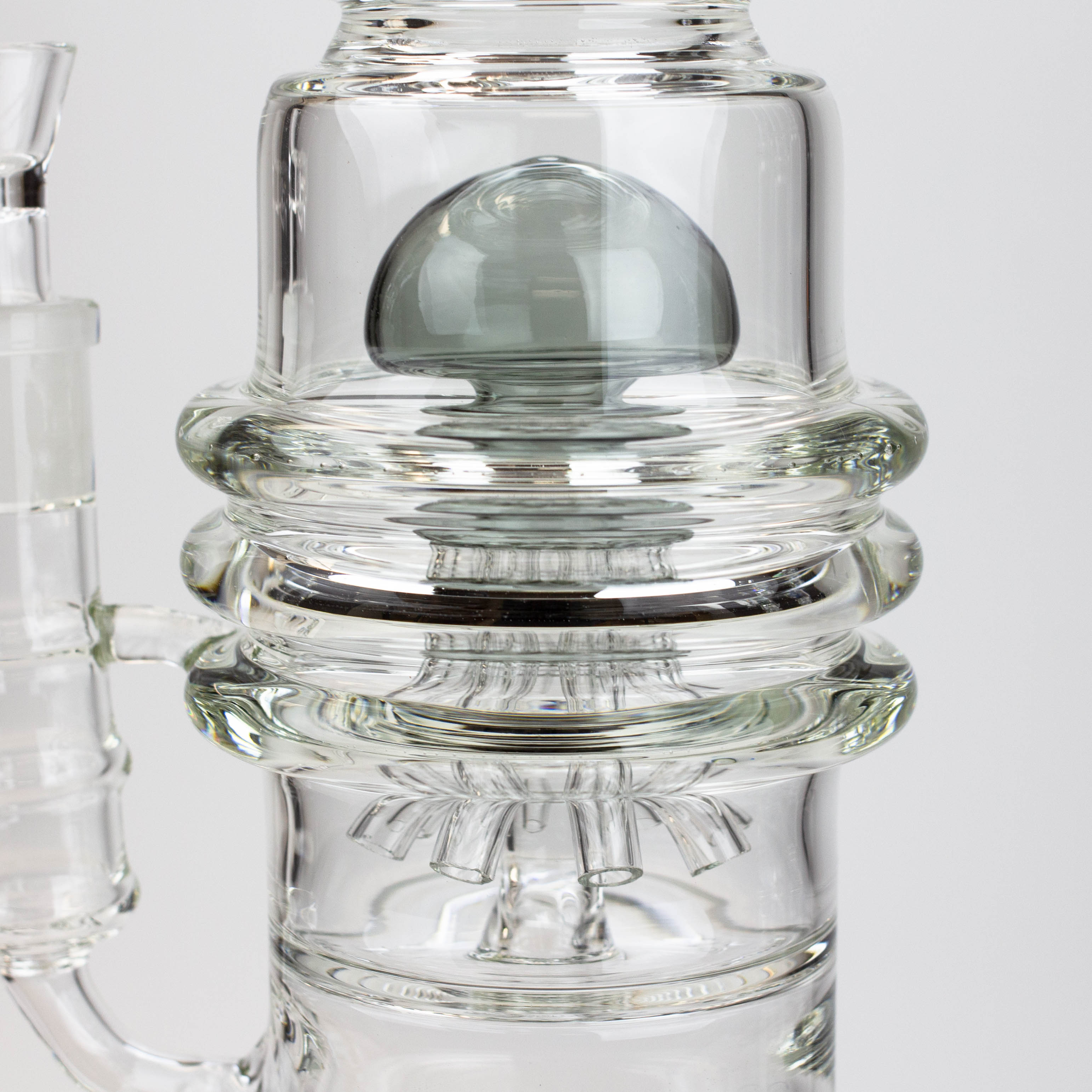 21" H2O  Dual percolator glass water bong [H2O-5004] Secondary image