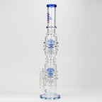 21" H2O  Dual percolator glass water bong [H2O-5004]