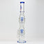 21" H2O  Dual percolator glass water bong [H2O-5004]