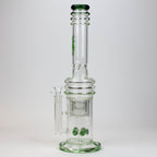 17" H2O glass water bong with double layer honeycomb [H2O-5005]