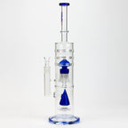 17" H2O dual diffuser glass water bong [H2O-5002]