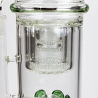 17" H2O glass water bong with double layer honeycomb [H2O-5005]