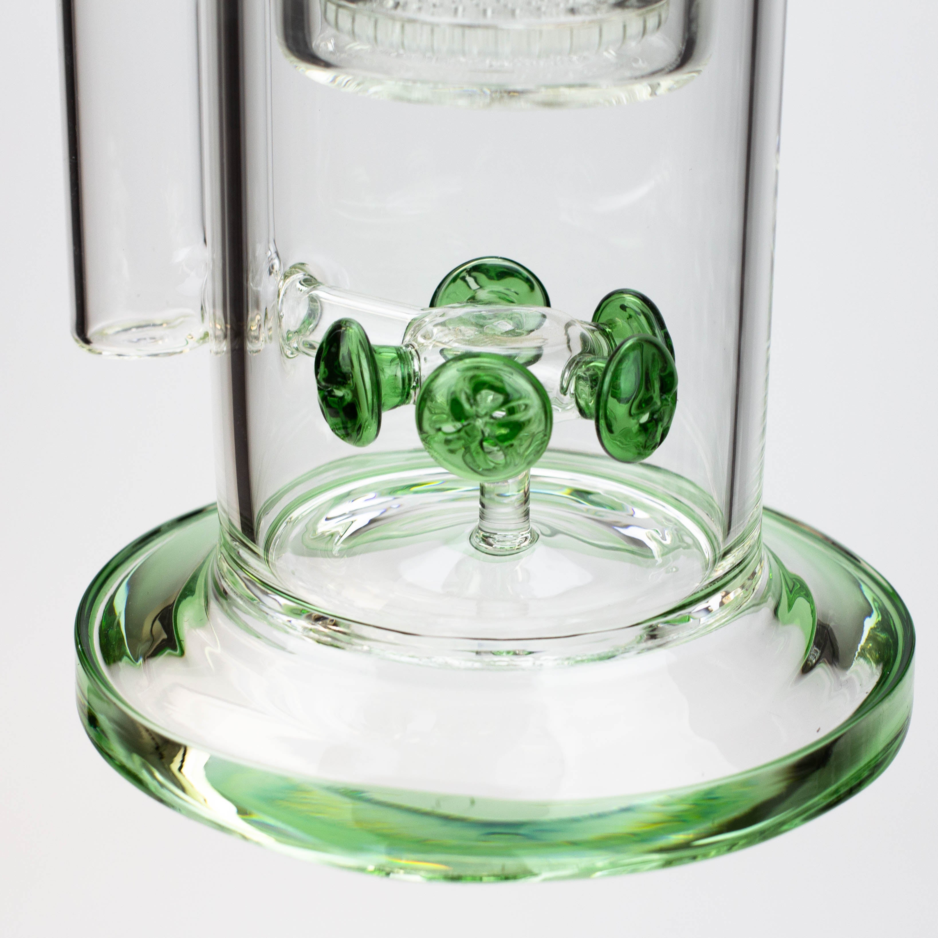 17" H2O glass water bong with double layer honeycomb [H2O-5005] Secondary image