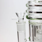 17" H2O glass water bong with double layer honeycomb [H2O-5005]