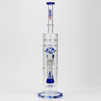 17" H2O dual diffuser glass water bong [H2O-5002]