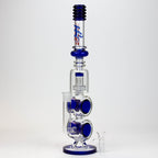 17" H2O Double ring glass water bong [H2O-5006]