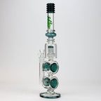 17" H2O Double ring glass water bong [H2O-5006]