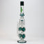 17" H2O Double ring glass water bong [H2O-5006]