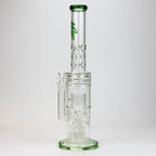 18" H2O glass water bong with triple mini shower head diffuser [H2O-5007]