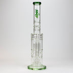 18" H2O glass water bong with triple mini shower head diffuser [H2O-5007]