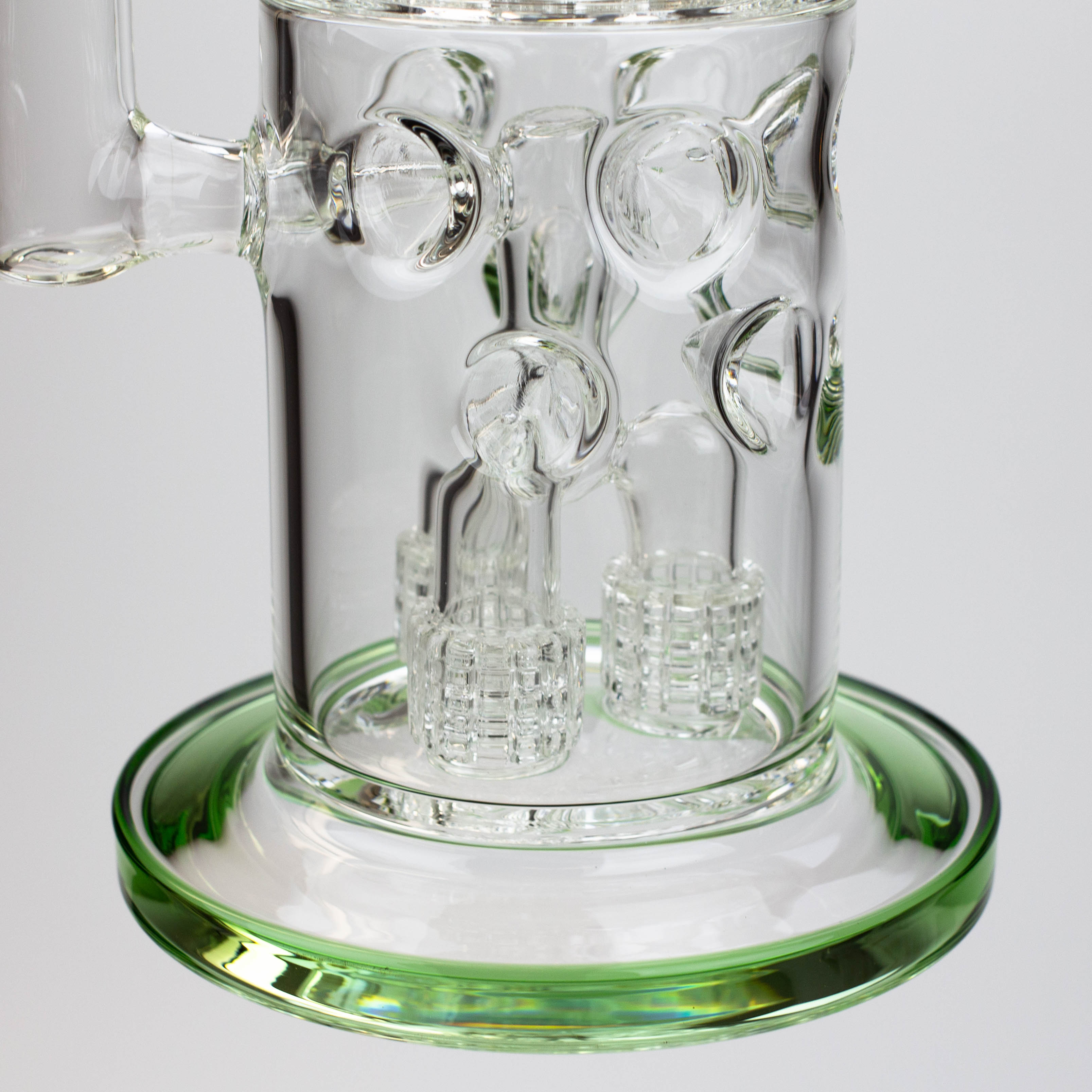 18" H2O glass water bong with triple mini shower head diffuser [H2O-5007] Secondary image
