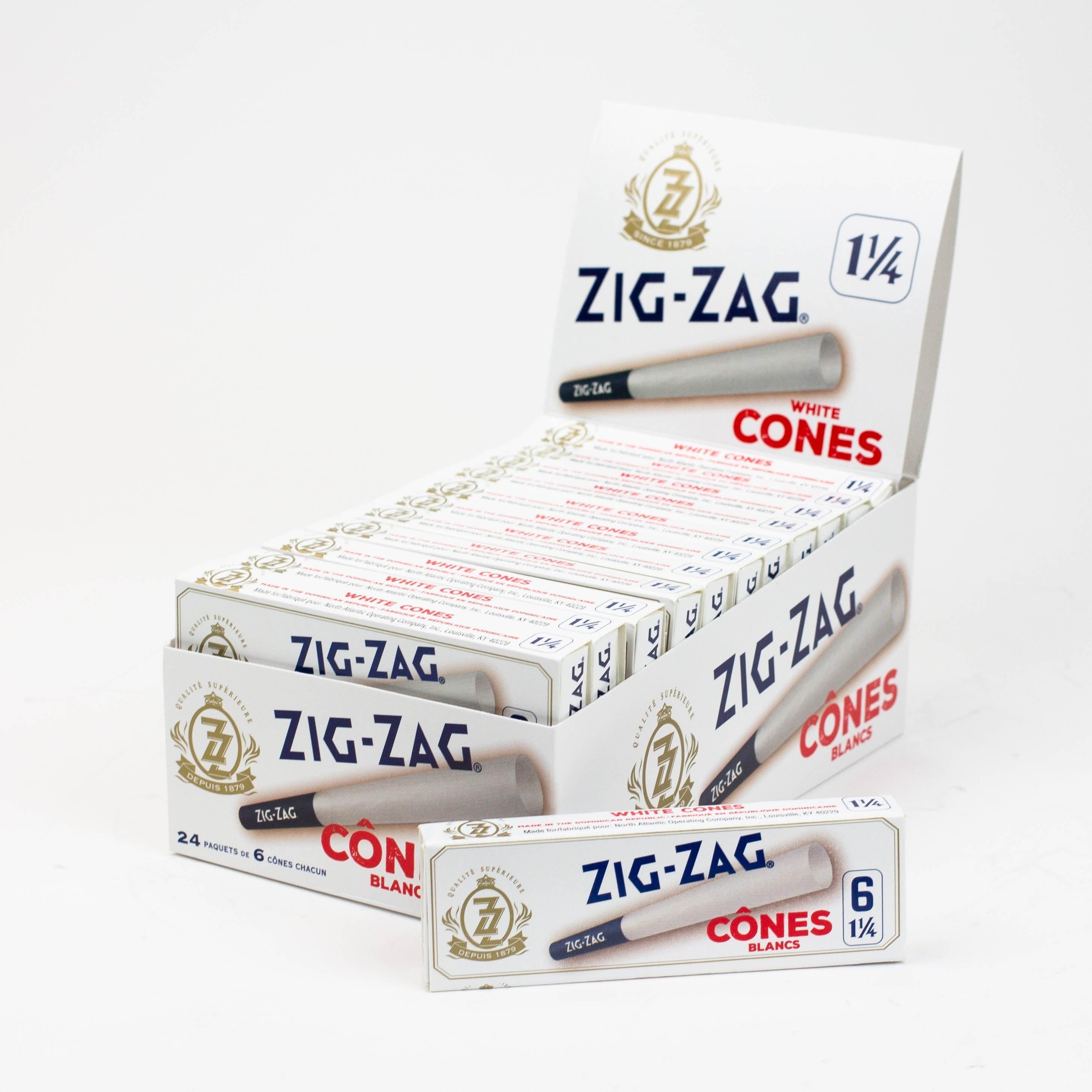 Pre-Rolled Cones - Zig-Zag White 1 1/4 Papers Box of 24 Main image