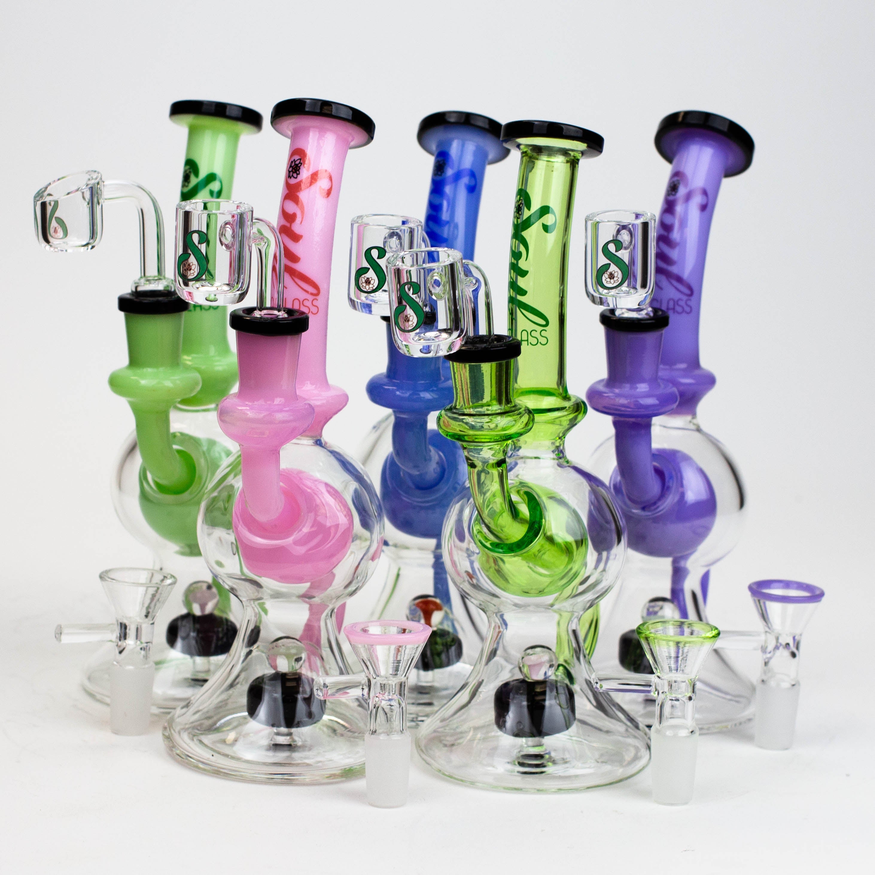 8" SOUL Glass 2-in-1 recycler bong [S2084] Main image