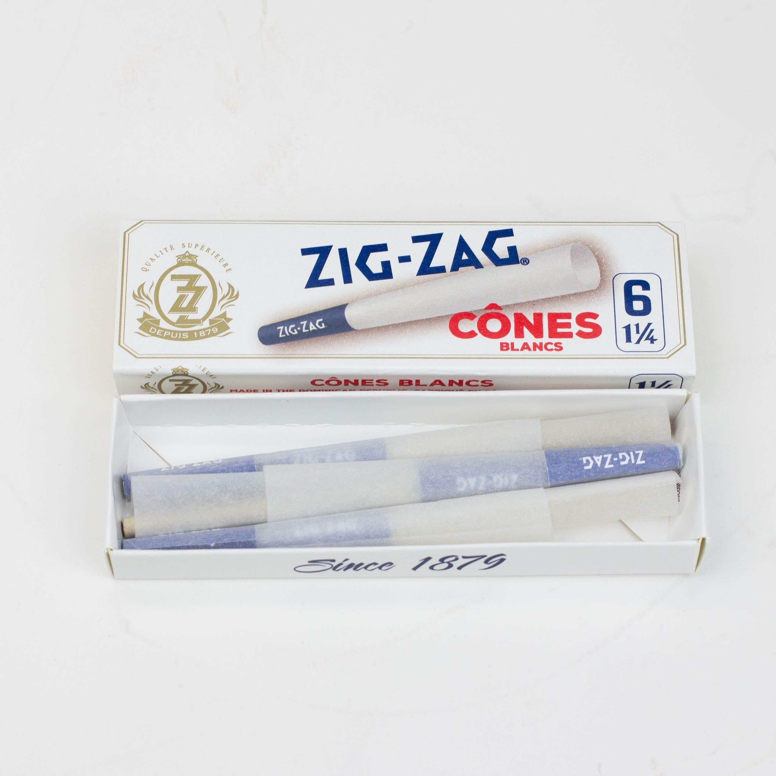 Pre-Rolled Cones - Zig-Zag White 1 1/4 Papers Box of 24 Secondary image