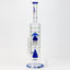 17" H2O dual diffuser glass water bong [H2O-5002]