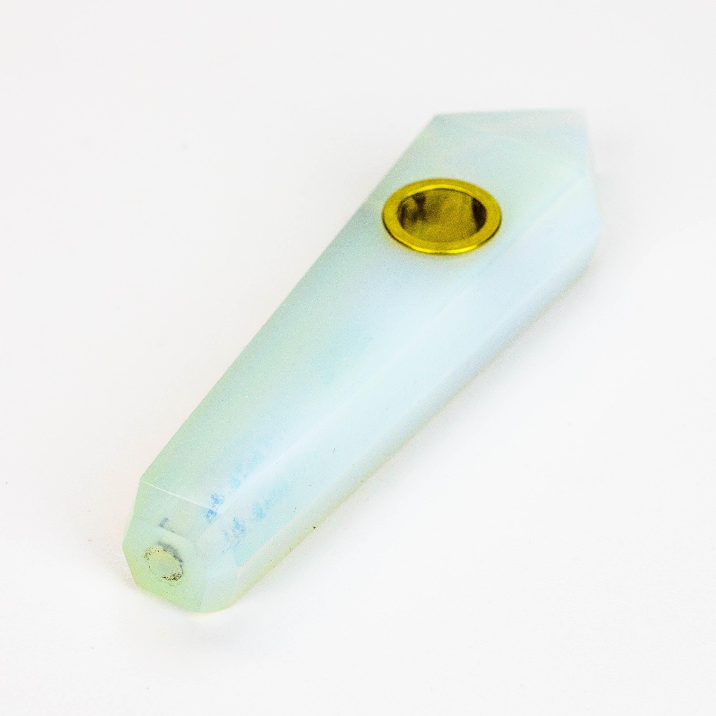 Acid Secs - Plain Natural Opal Smoking Pipe with choke hole Secondary image