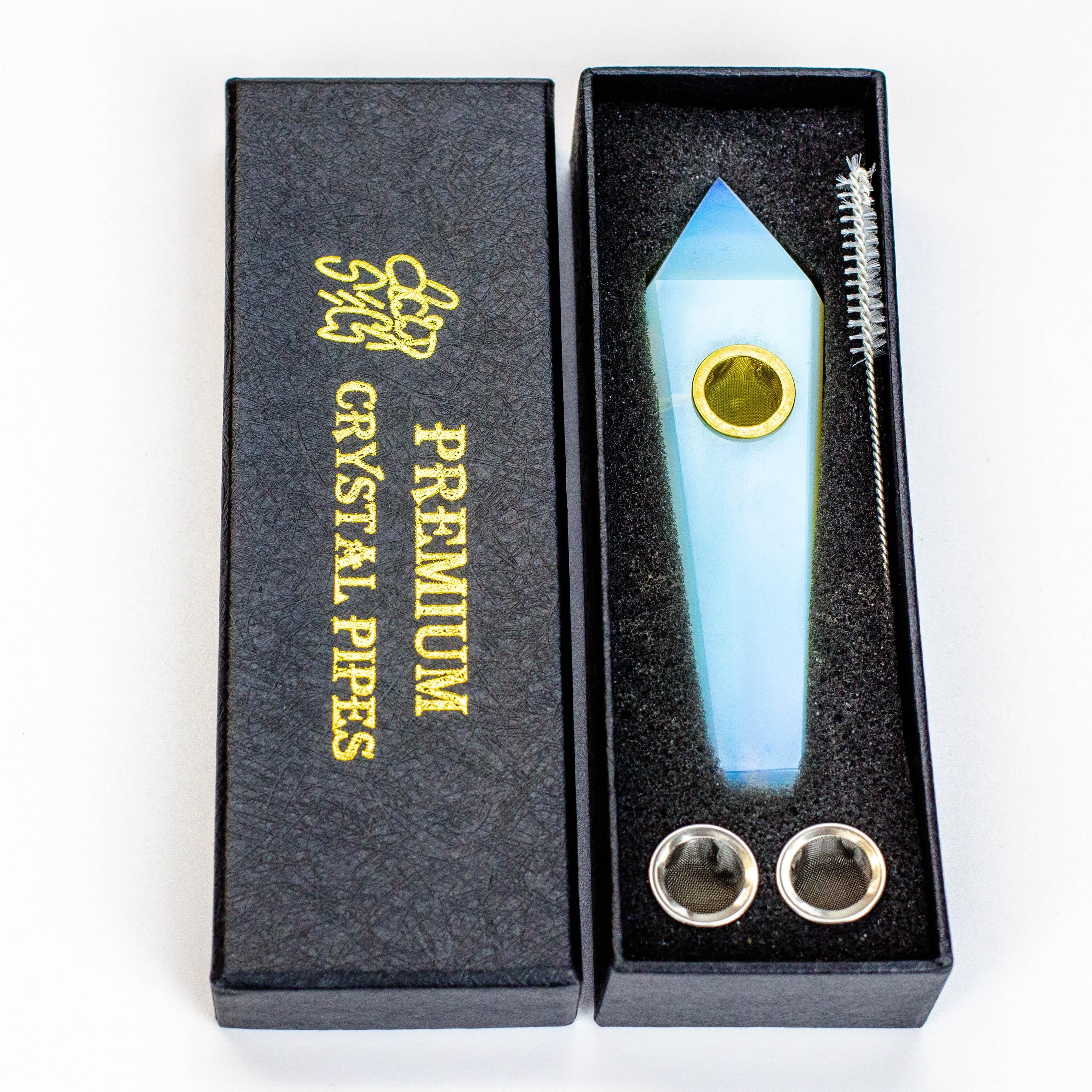 Acid Secs - Plain Natural Opal Smoking Pipe with choke hole Main image